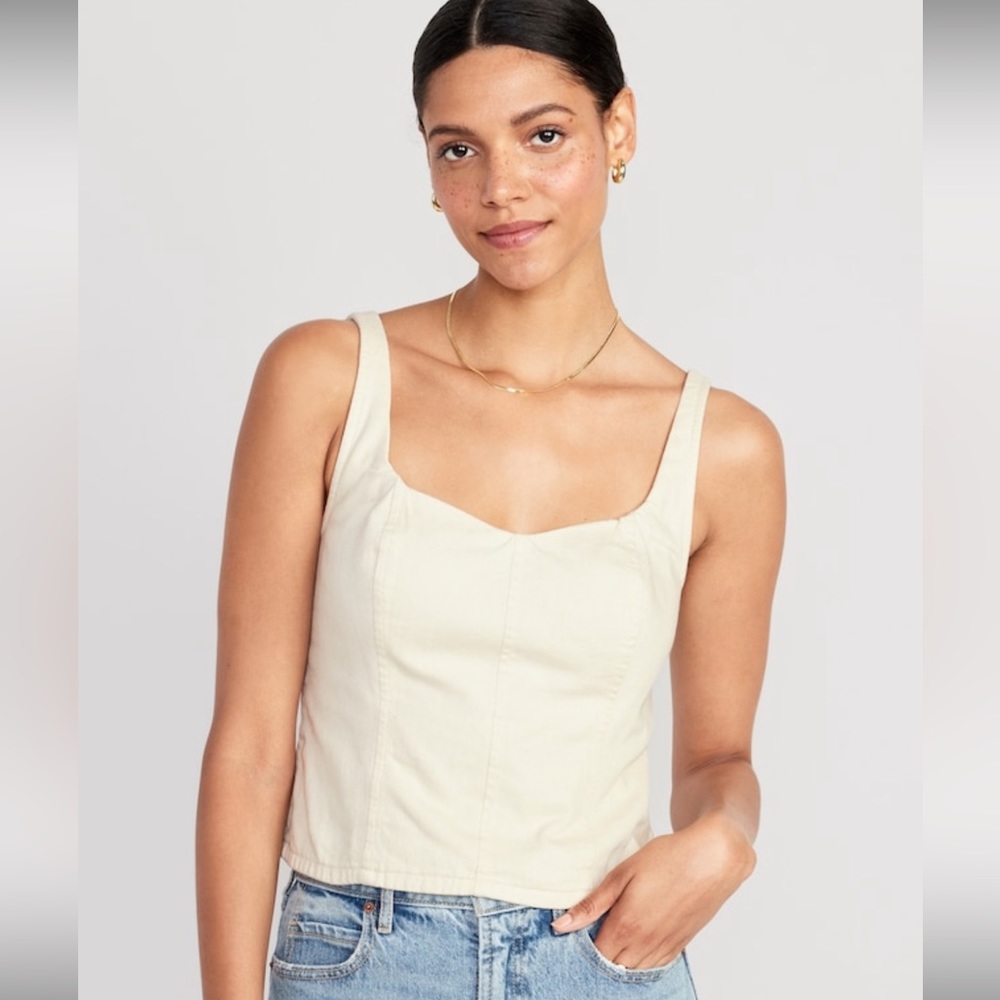 Fitted Cropped Corset Cami Top for Women